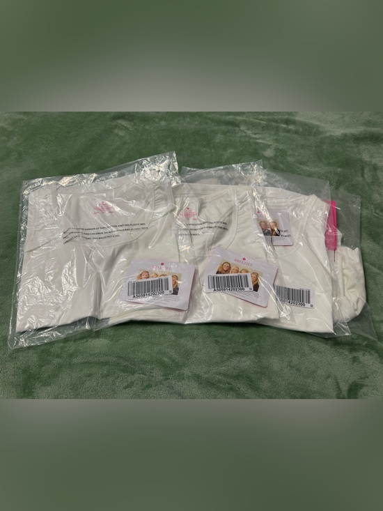 Breezies Tops - Lot of 4 Breezies White Razorback Tank Tops Size 1X